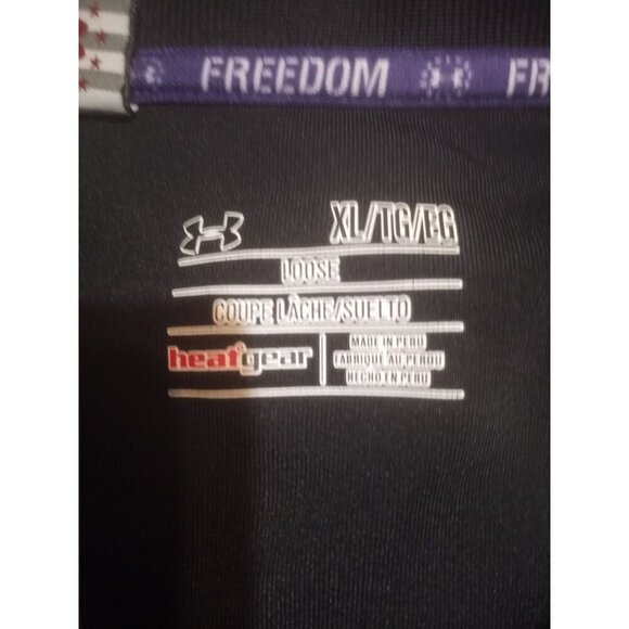 Under Armour Polo Shirt Mens XL Black Freedom Wounded Warrior Project - Picture 7 of 11